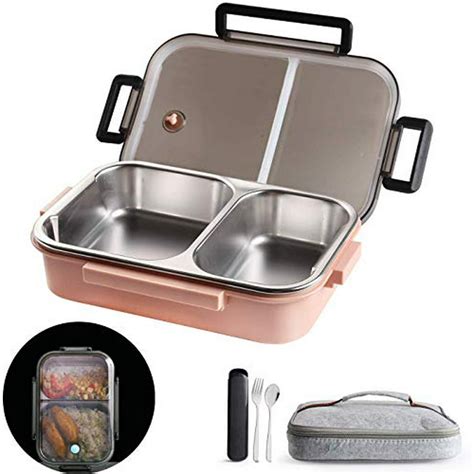 lunch box with 2 steel containers|insulated stainless steel lunch box.